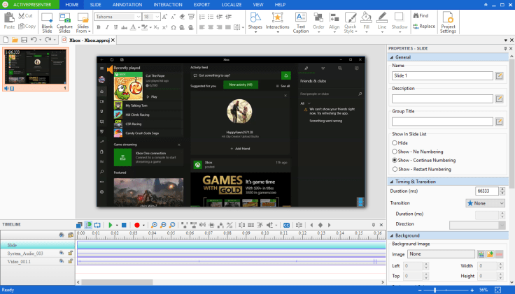 ActivePresenter-user-interface