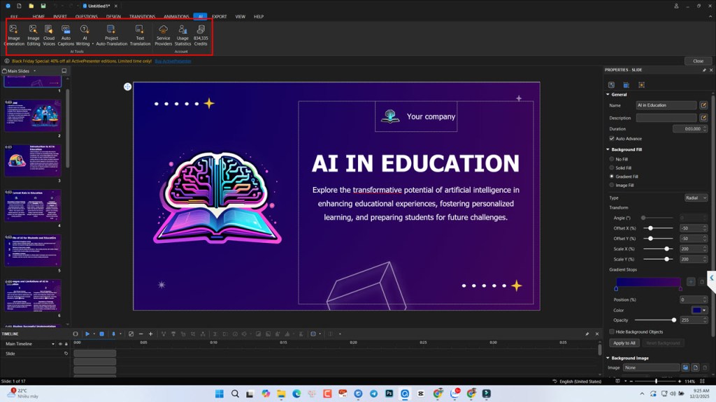 Các tool AI hỗ trợ tạo bài giảng eLearning trong ActivePresenter